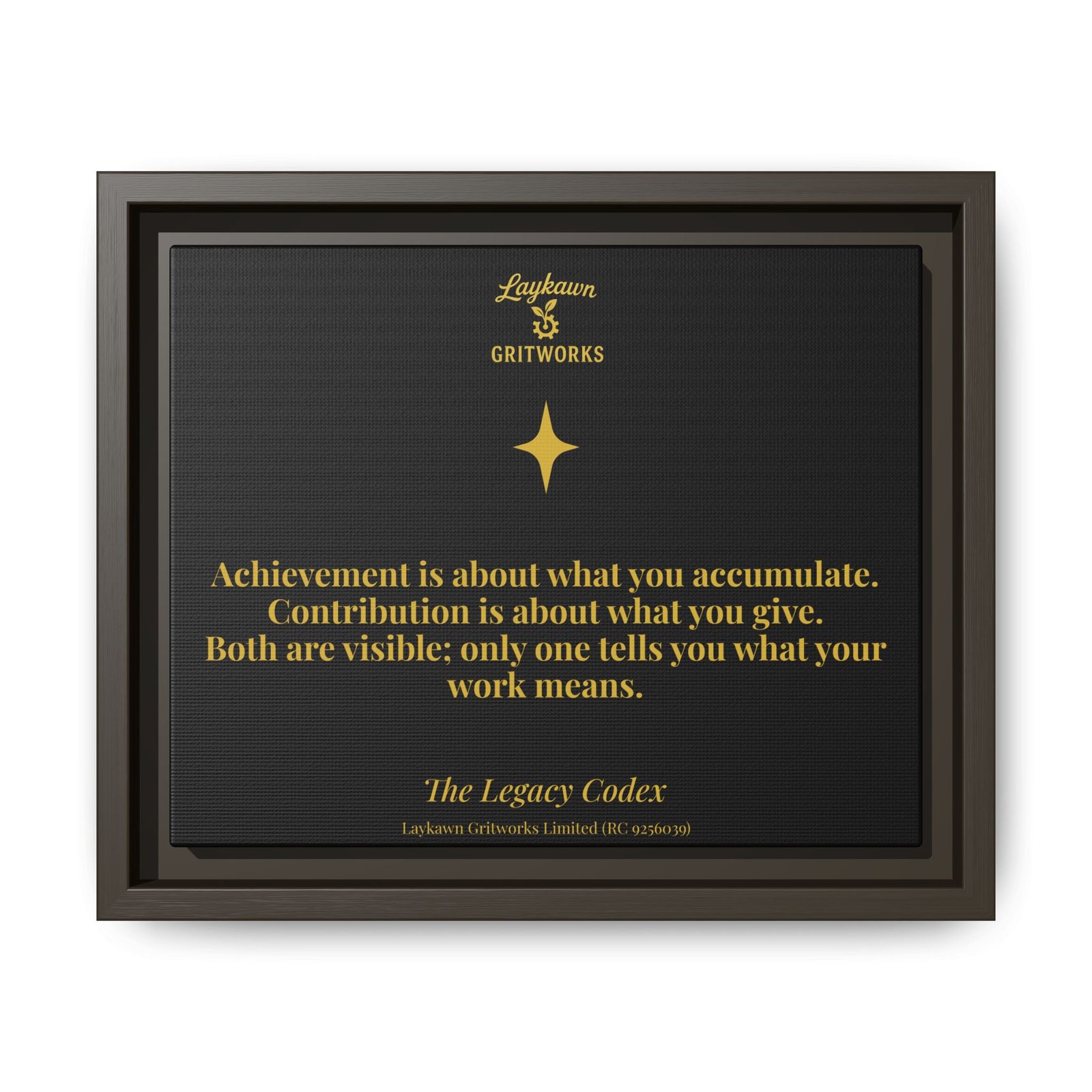 Achievement vs. Contribution – The Legacy Codex Premium Framed Canvas - Image 9