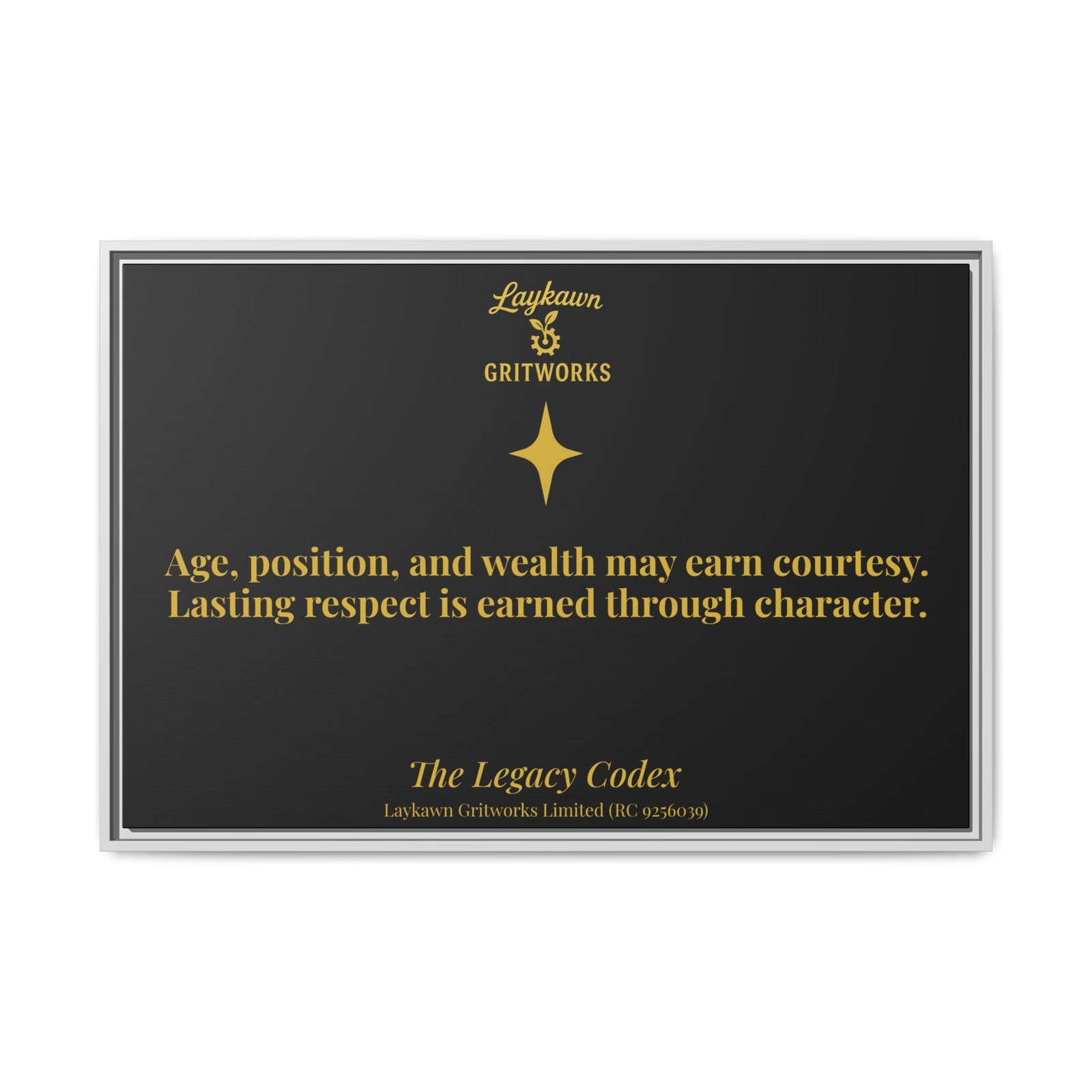 Earned Respect – The Legacy Codex Premium Framed Canvas - Image 33