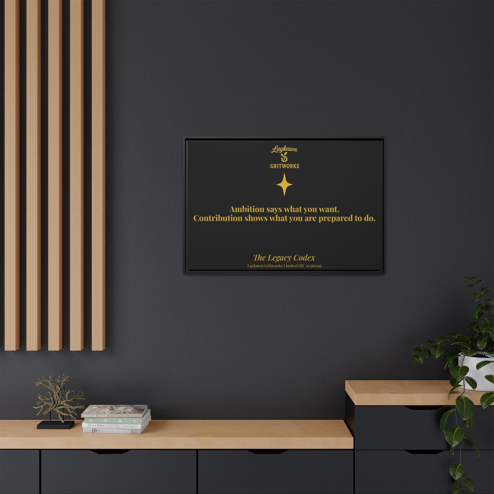 Ambition and Contribution – The Legacy Codex Premium Framed Canvas - Image 44