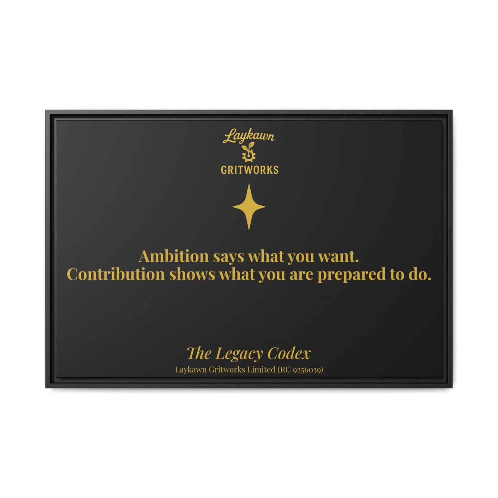 Ambition and Contribution – The Legacy Codex Premium Framed Canvas - Image 41