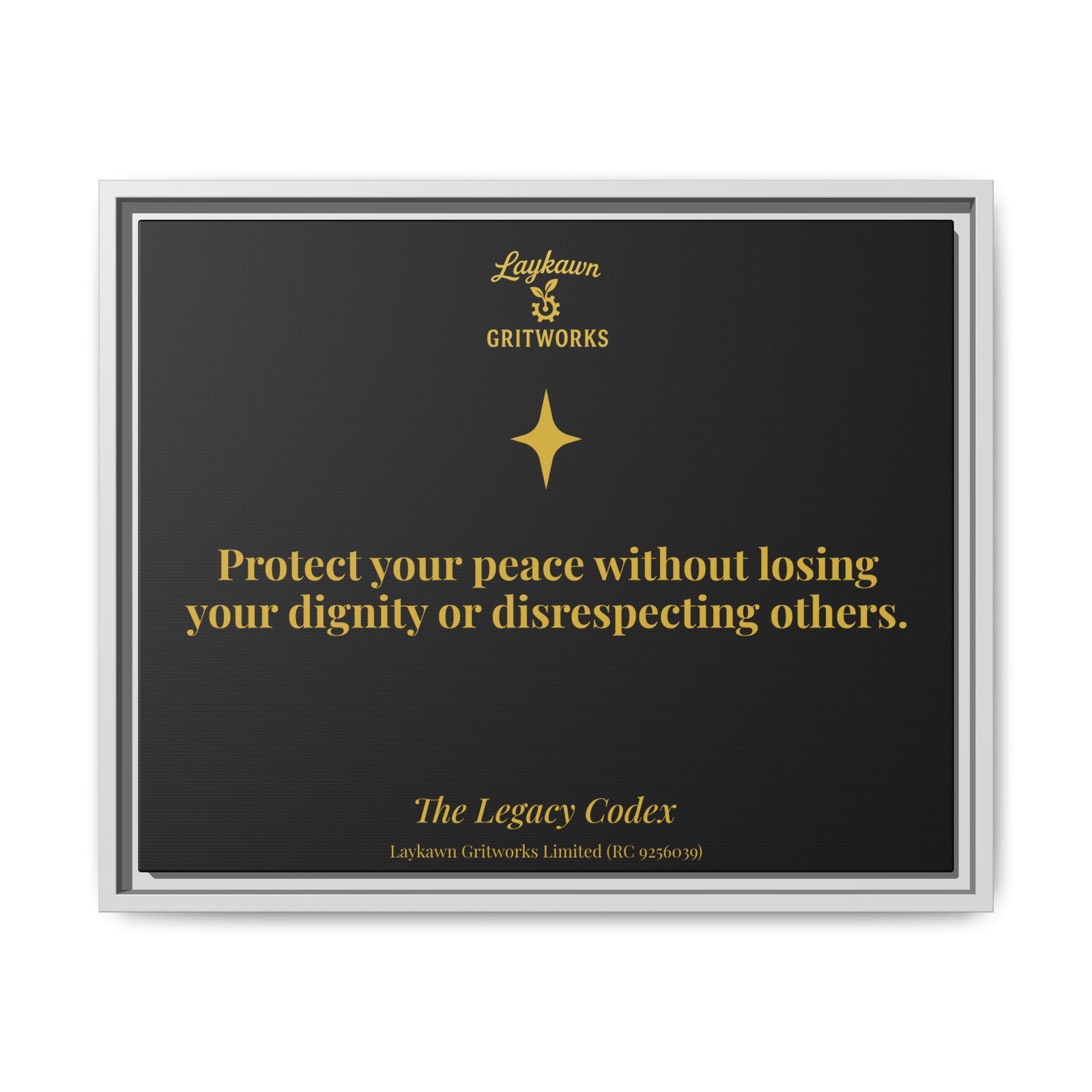 Protect Your Peace – The Legacy Codex Premium Framed Canvas - Image 17