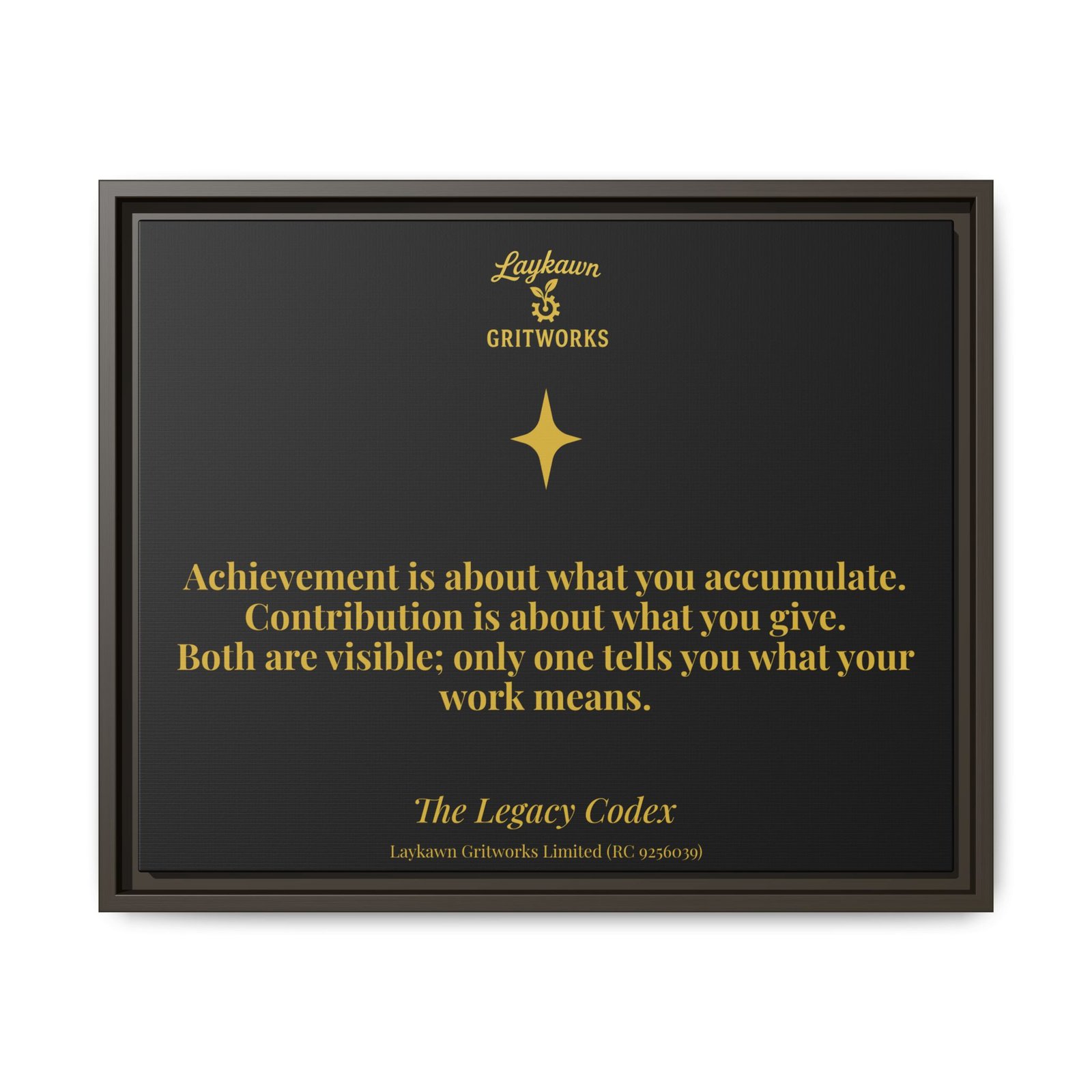 Achievement vs. Contribution – The Legacy Codex Premium Framed Canvas - Image 25