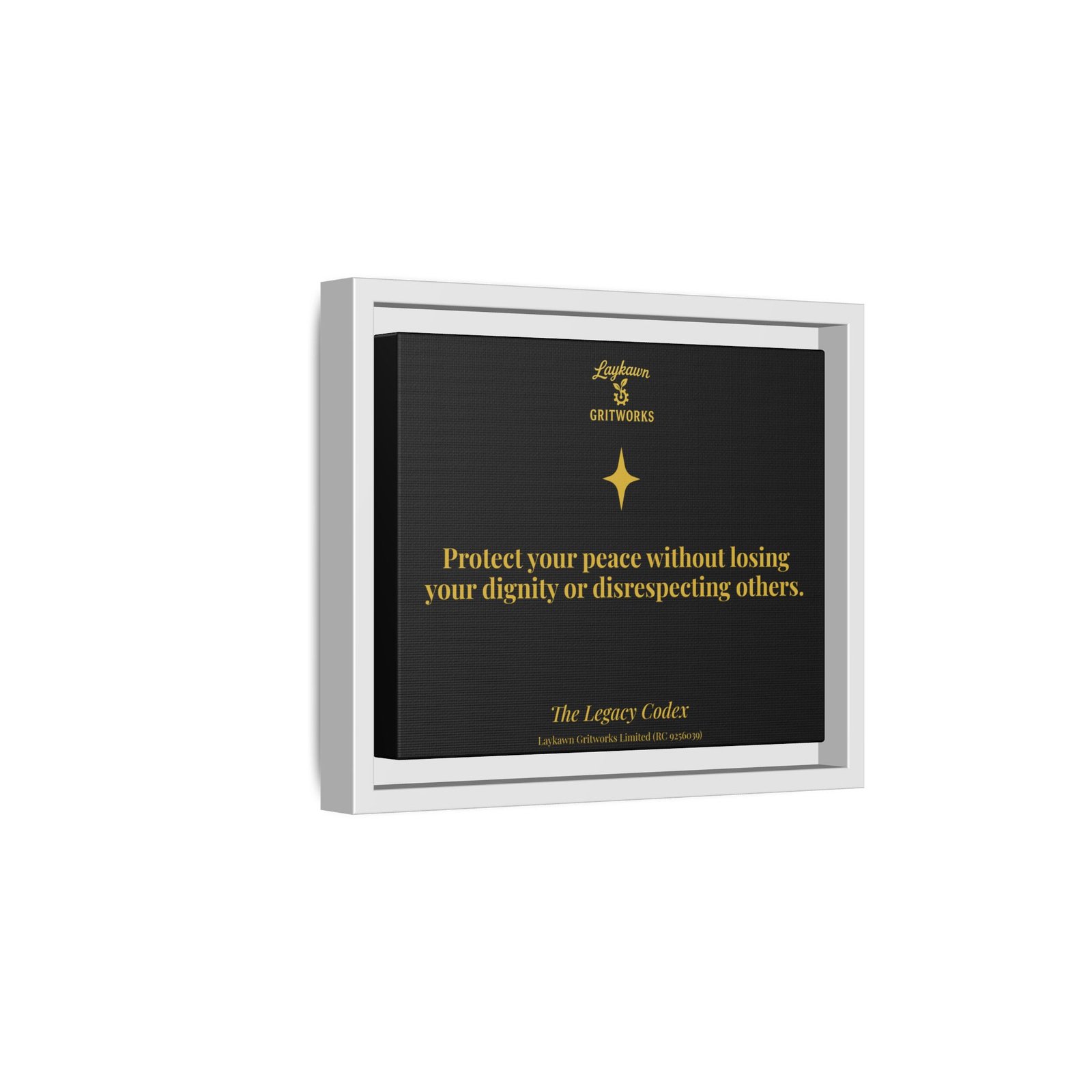 Protect Your Peace – The Legacy Codex Premium Framed Canvas - Image 14