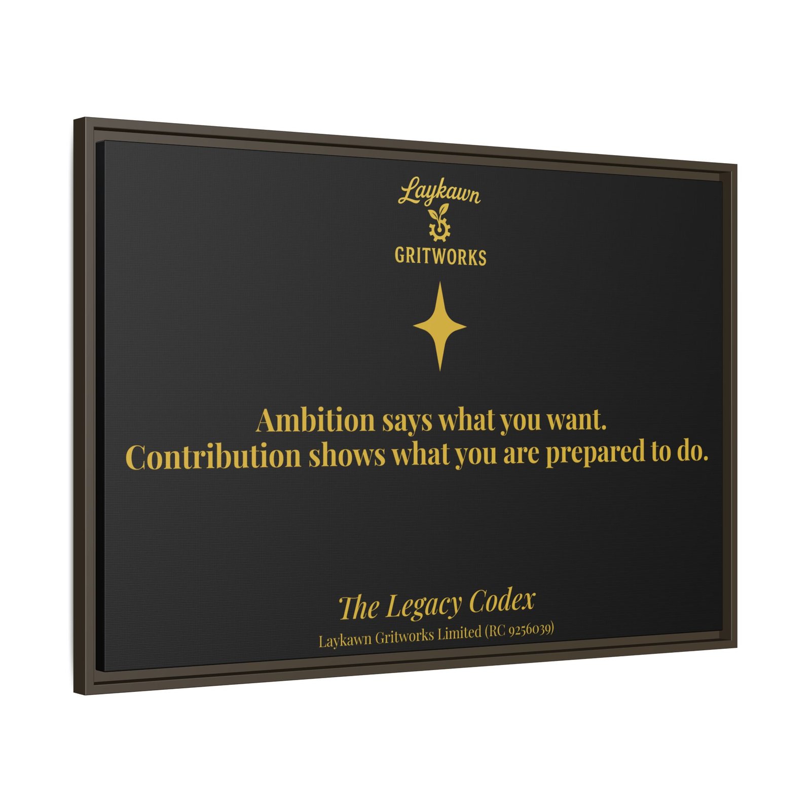 Ambition and Contribution – The Legacy Codex Premium Framed Canvas - Image 38