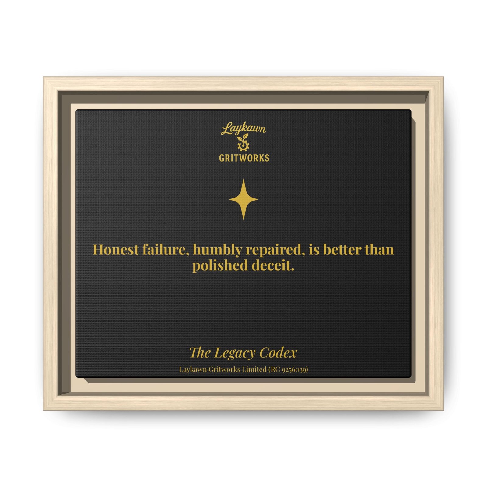 Honest Failure – The Legacy Codex Premium Framed Canvas - Image 5