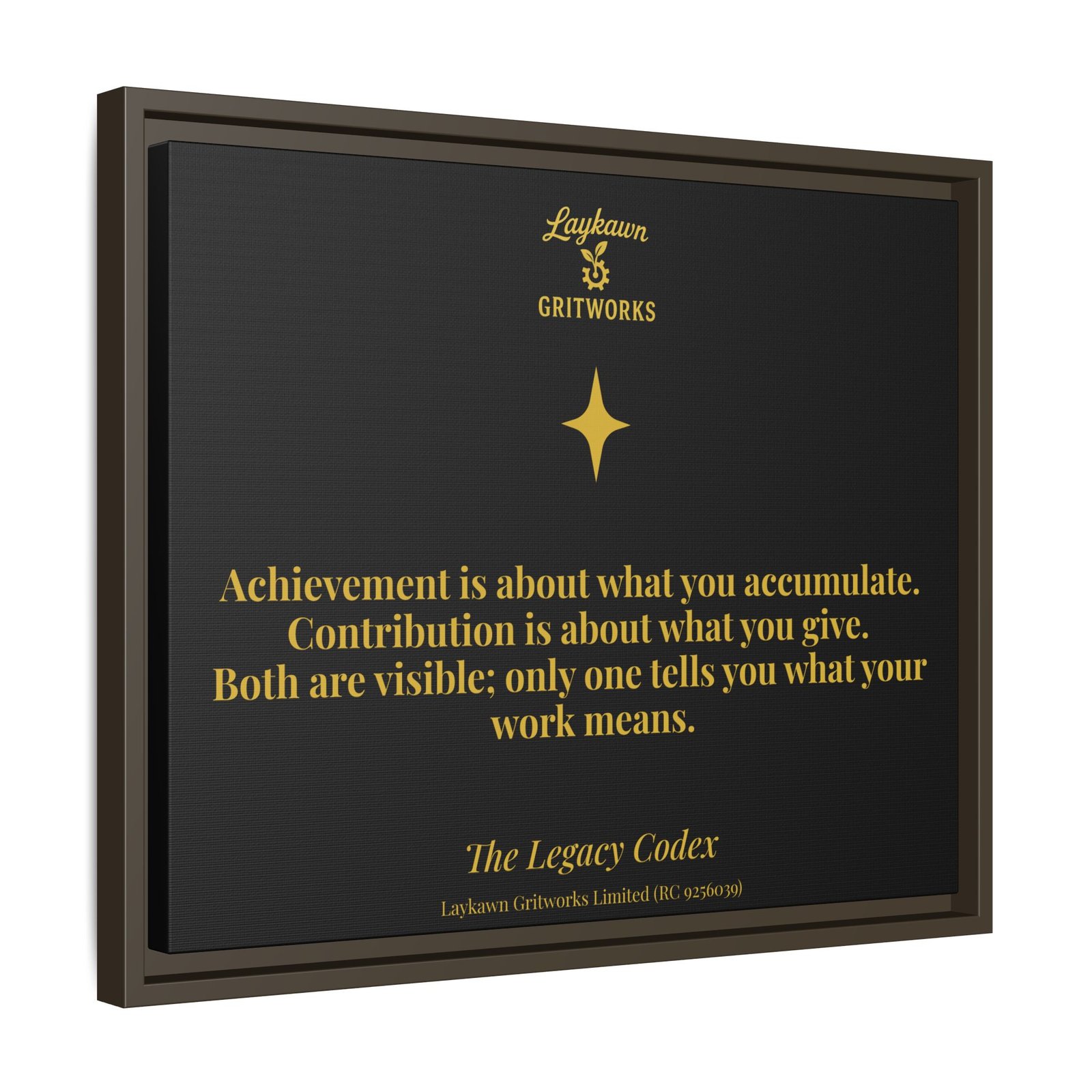 Achievement vs. Contribution – The Legacy Codex Premium Framed Canvas - Image 26