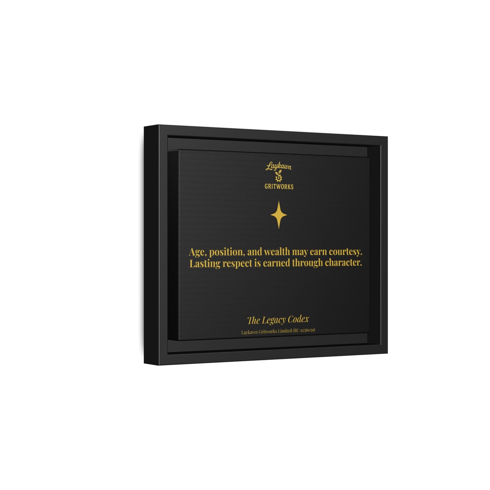 Earned Respect – The Legacy Codex Premium Framed Canvas - Image 2
