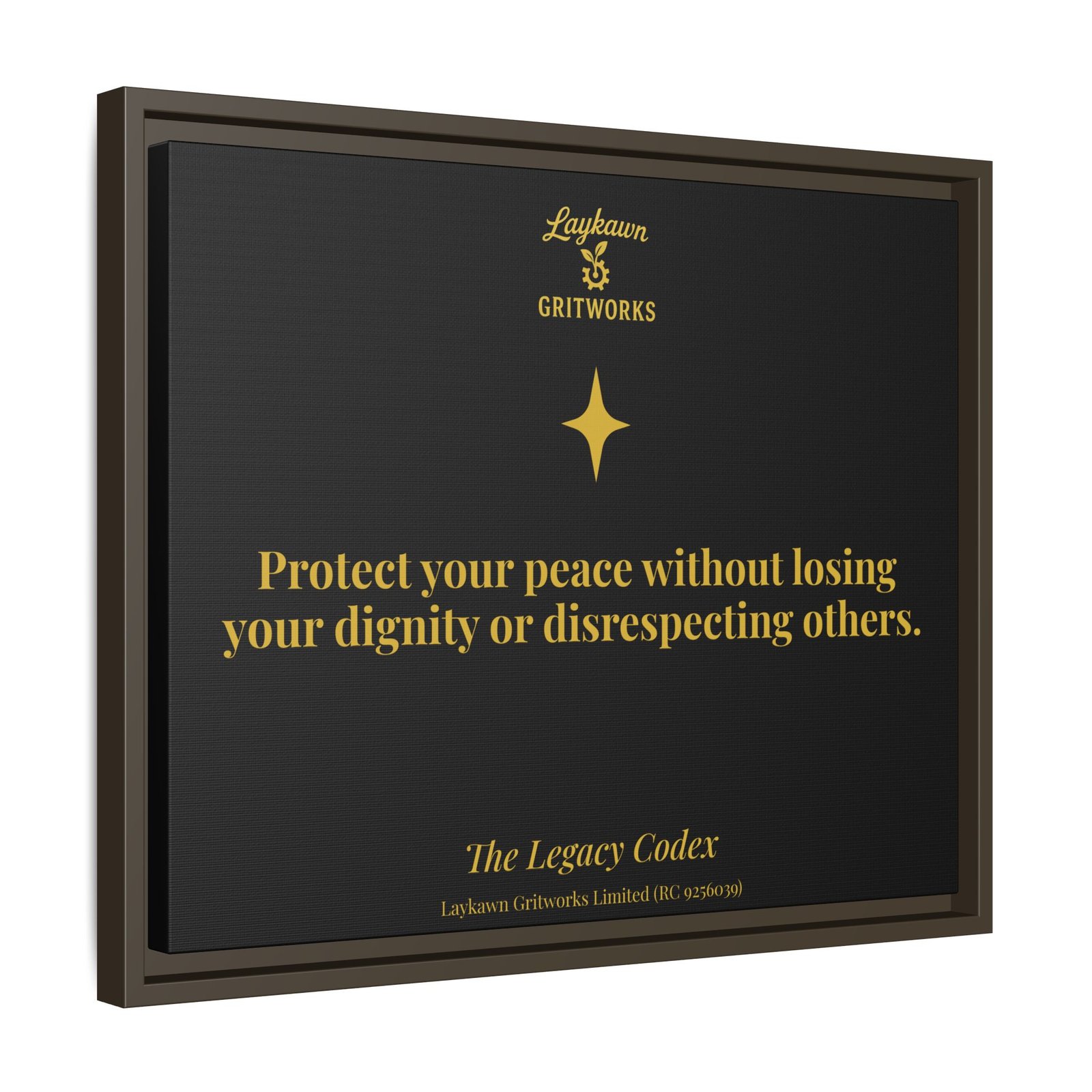Protect Your Peace – The Legacy Codex Premium Framed Canvas - Image 26